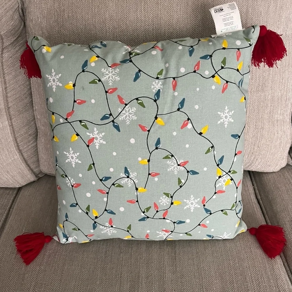 The Pioneer Woman Red and Green Holiday Boot Pillow